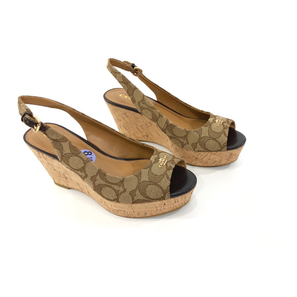 Coach Women's Size Platform Wedge Heels Sandals - Picture 2 of 7